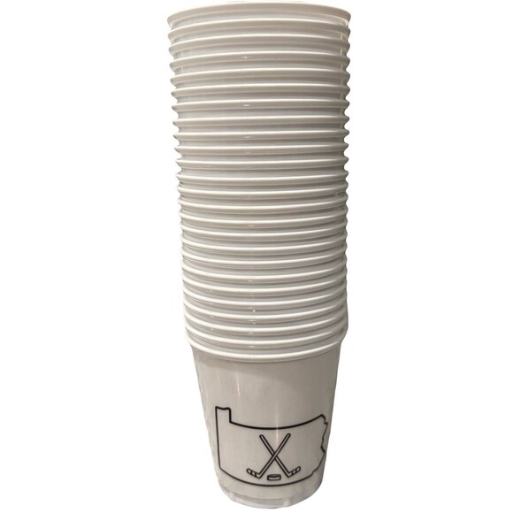Disposable Shot Cups, Parties, Custom Design - 25 Count, White, Plastic, Custom - Picture 1 of 4